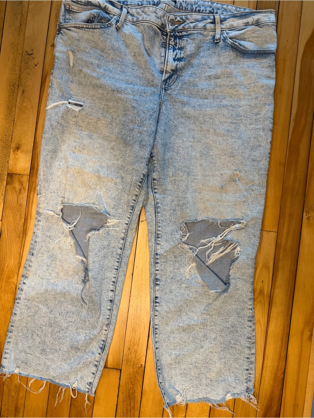 Express Light Blue Acid Wash Jeans